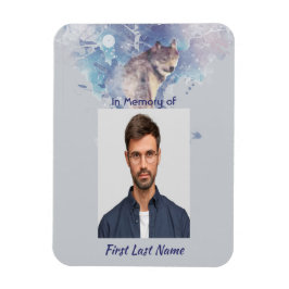 Vargen Pocket Keepsak Memorial Tittar Tillbaka Magnet