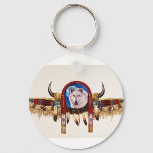 Vargen skyddar indian nyckelring