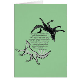 Vargen som Matar Hälsningskort