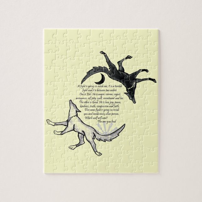 Vargen som Matar Pussel (Vertikal)