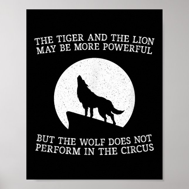 Vargen uppträder inte i cirkus Cool Varg M Poster (Framsidan)