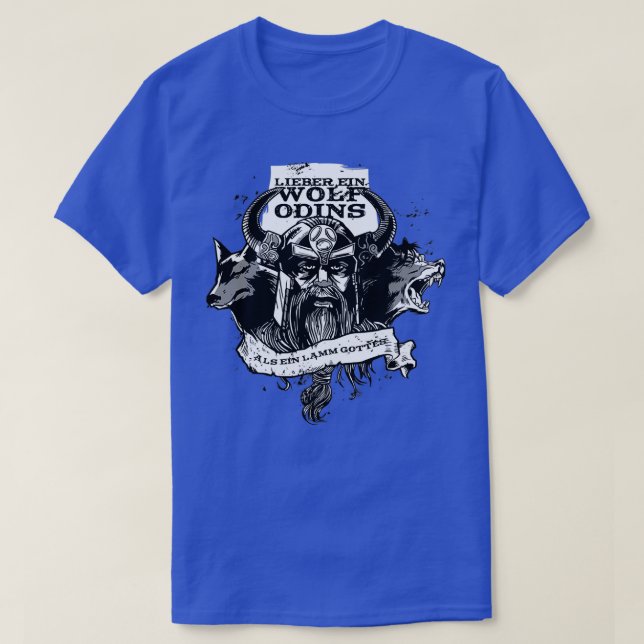 Vargen Vikings för Odinx27s T Shirt (Design framsida)