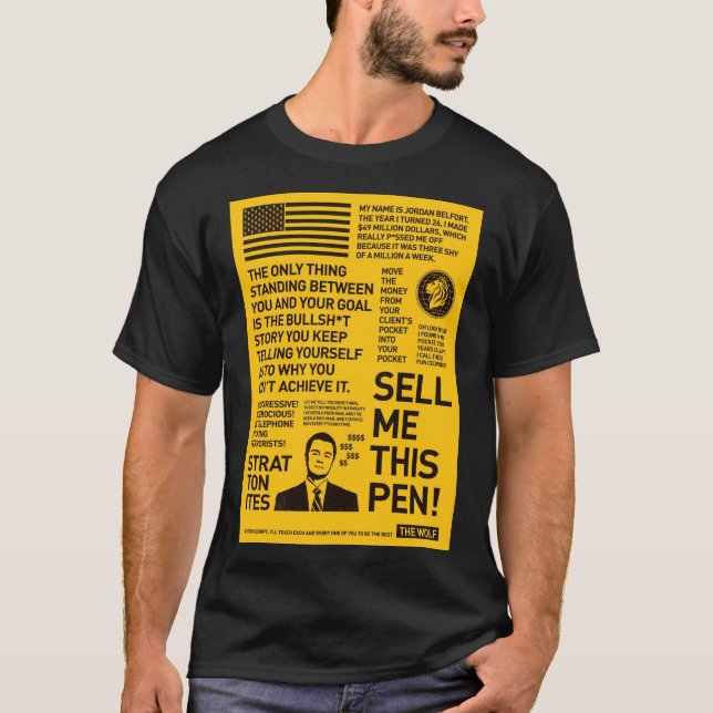 Vargen Wall street Poster T Shirt (Framsida)