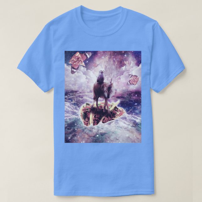 Vargen White Uggla Riding Unicorn om Taco T Shirt (Design framsida)