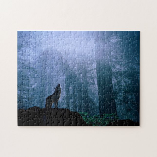 Vargen Wildlife Puzzle-Deep Skogen Pussel (Horisontell)