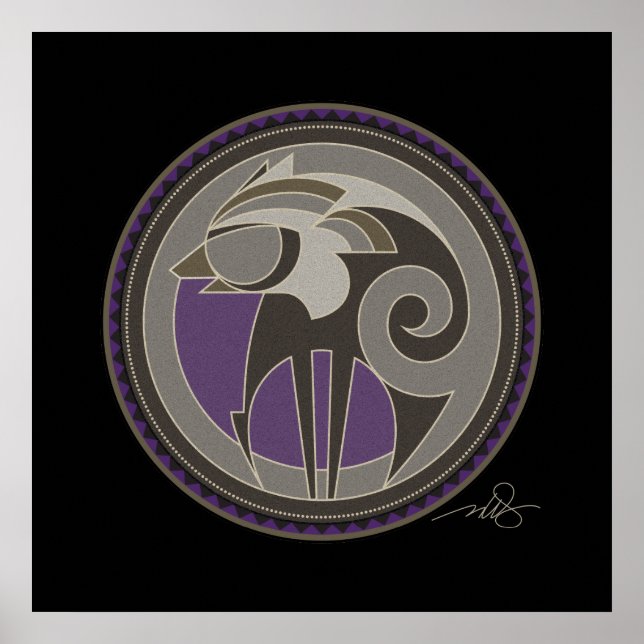 Vargens anda Poster svart bakgrund (Framsidan)