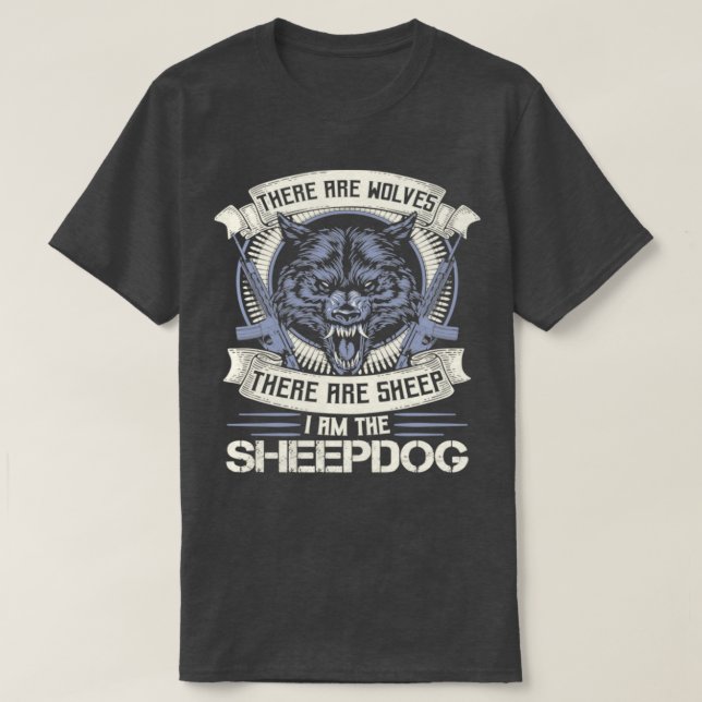 Vargens Biker Motorcykelpolis T Shirt (Design framsida)