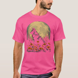 Vargens Blommigt - Vargar för full måntid T Shirt