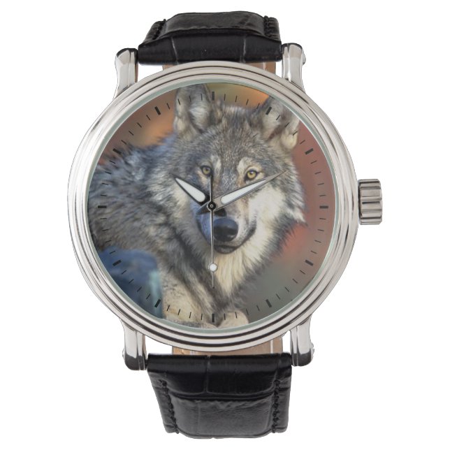 Vargens foto armbandsur (Framsida)