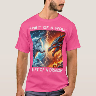Vargens hjärta i en Vargar i Dragon Kärlek och T Shirt