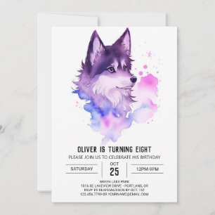 Vargens Howling Birthday Inbjudningar