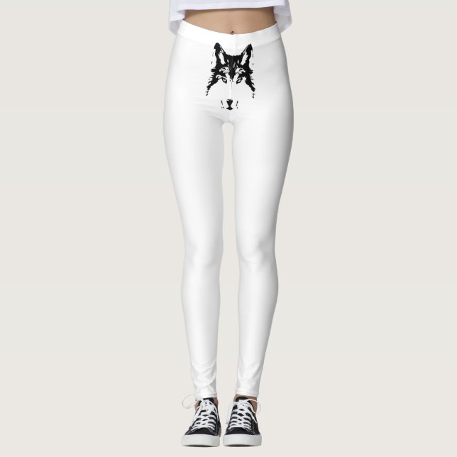 Vargens huvud leggings (Framsida)