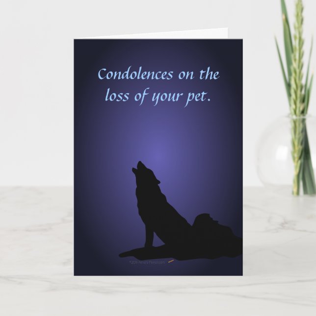 Vargens kondoleanser Pet Sympathy Card Kort (Framsida)