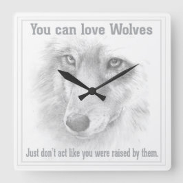Vargens kvadratklocka fyrkantig klocka