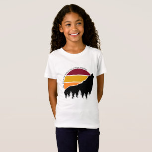 Vargens Lair är hans Refuge Retro Sunset T Shirt