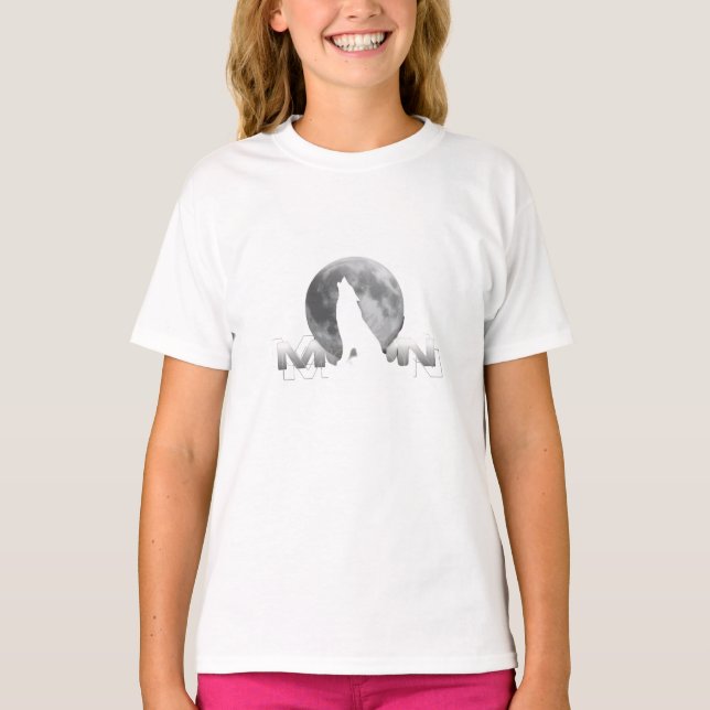 vargens rop under fullmånen t shirt (Framsida)