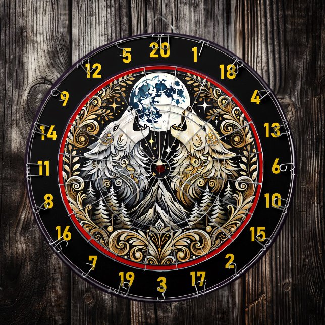 Vargens samtal vaknar Äventyr och Roligt Darttavla (Skapare uppladdad)