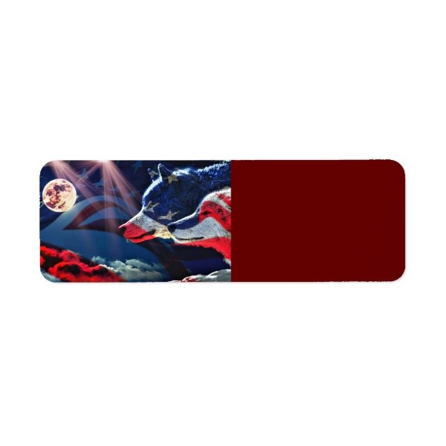 Vargens Vargar - full rörelse Returadress Etikett (Framsidan)