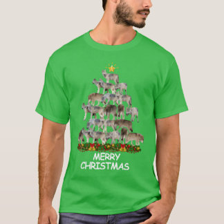 Varger Christmasree God jul lustig T Shirt