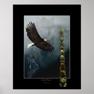 Varger, Eagle & Totem Art Poster