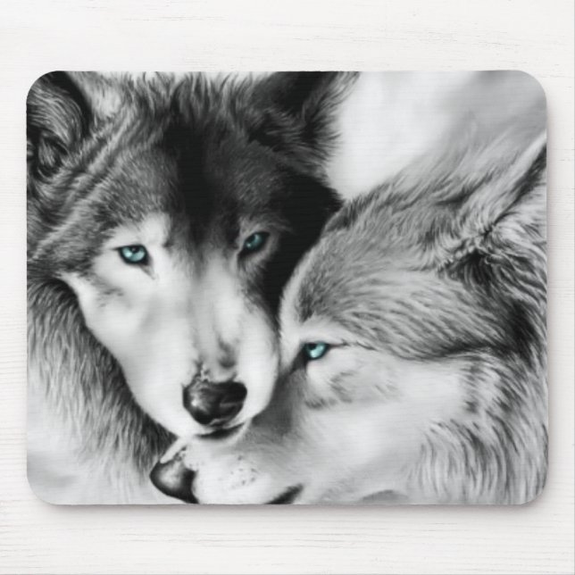 Varger förälskade Mousepad Musmatta (Framsidan)