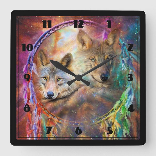 Varger Fyrkantig Klocka (Framsida)