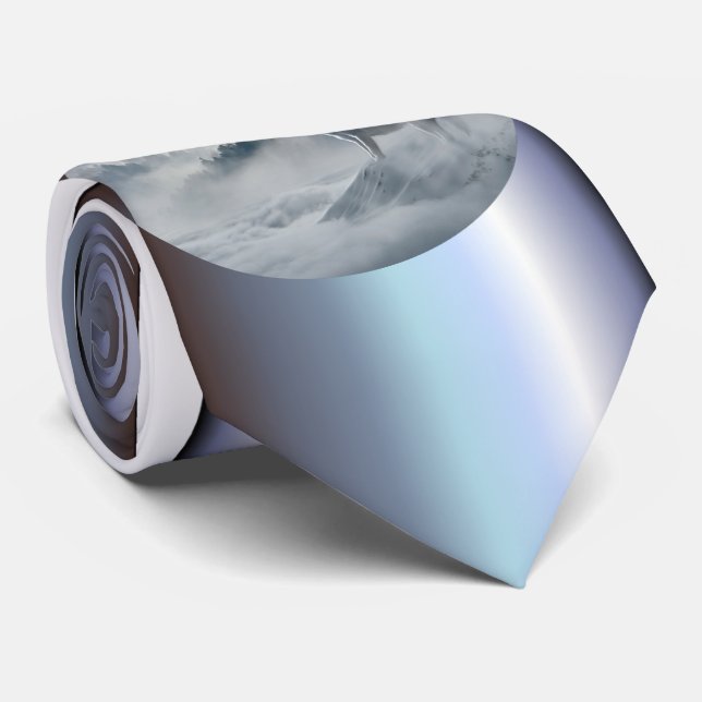 Varger i snöig vinter landskap slips (Rullad)