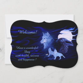 Varger och raster med fullt, lägg till text inbjudningar