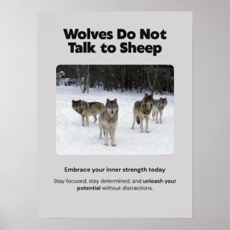 Varger pratar inte med fårmotiv Poster