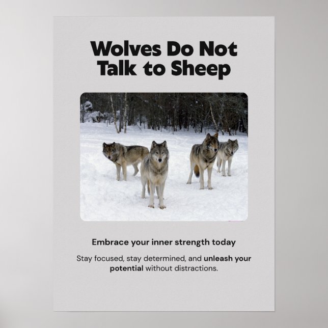 Varger pratar inte med fårmotiv Poster (Framsidan)