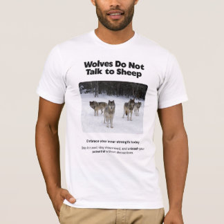 Vargerna pratar inte med får Manar- schaktavskilja T Shirt