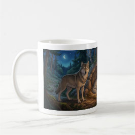 Vargfamilj kaffemugg