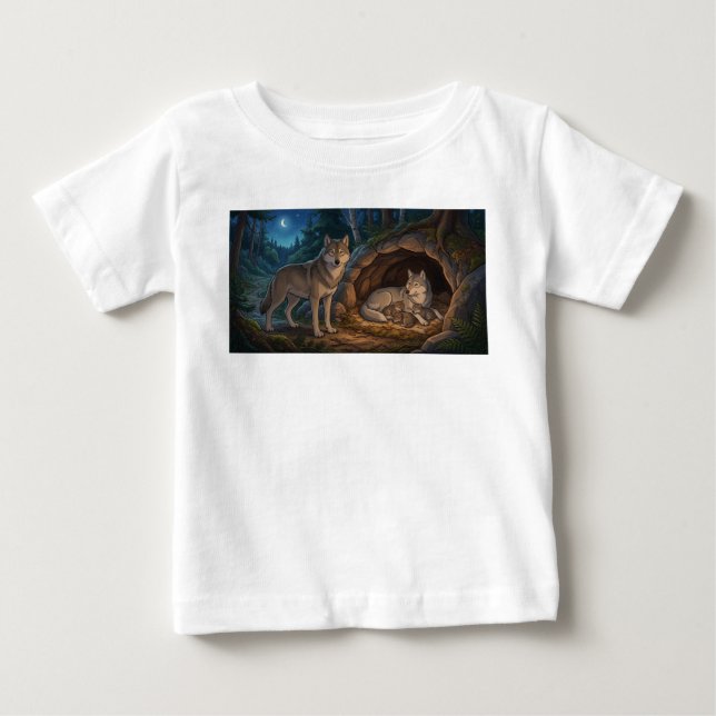 Vargfamilj   t shirt (Framsida)
