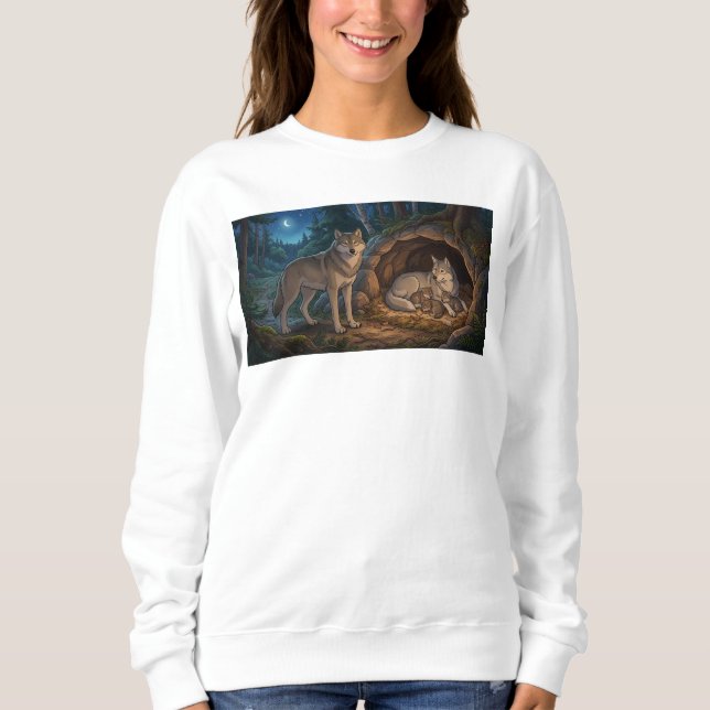 Vargfamilj   t shirt (Framsida)