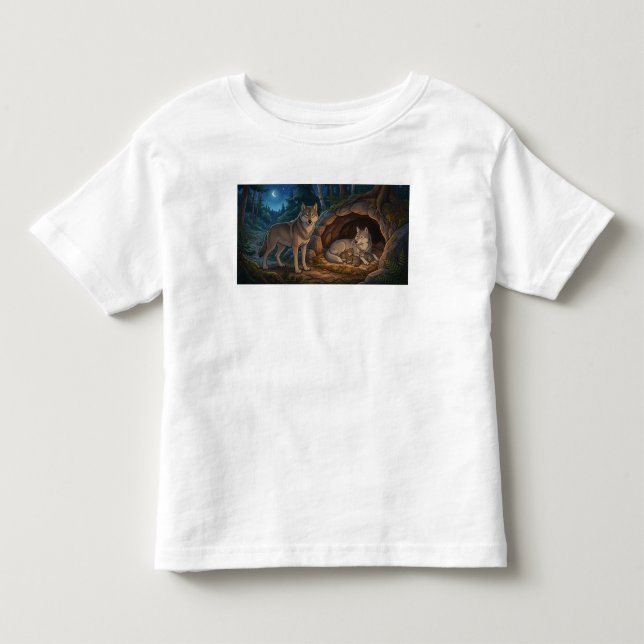 Vargfamilj   t shirt (Framsida)