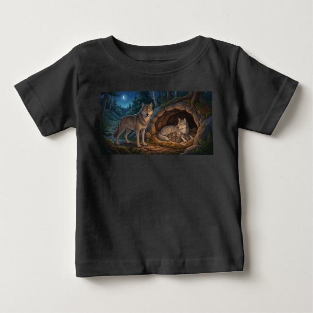 Vargfamilj   t shirt (Framsida)