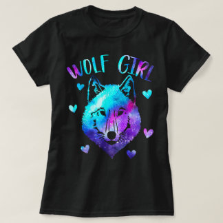 Vargflicka Galax Estetisk Design T Shirt
