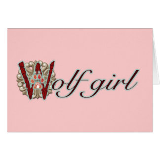 Vargflicka Hälsningskort