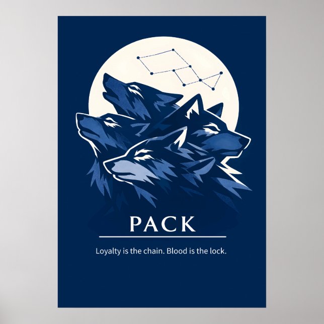 Vargflock Loajalitet Konst Poster (Framsidan)