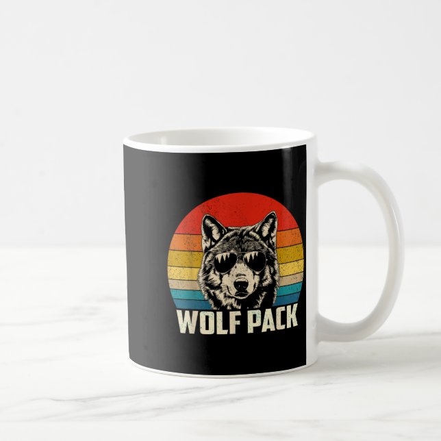 Vargflock män ylande varg kvinnor barn livstid kaffemugg (Höger)