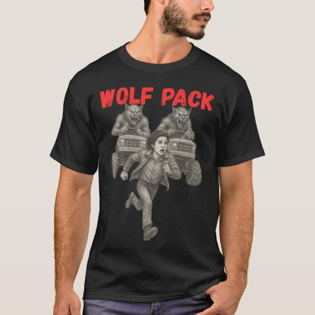 Vargflock Monsterrucks tjej T Shirt (Framsida)