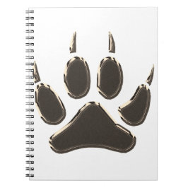 vargfotspår anteckningsbok med spiral