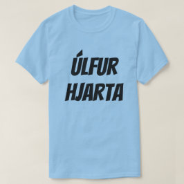 varghjärta i isländska blått (för úlfurhjarta) tee shirt