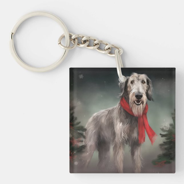 Varghund Hund i Snö Jul (Framsidan)