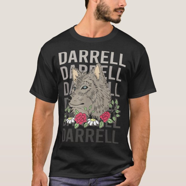 Varghuvud - Darrell Namn T Shirt (Framsida)