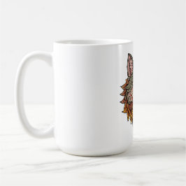 Varghuvud framifrån kaffemugg