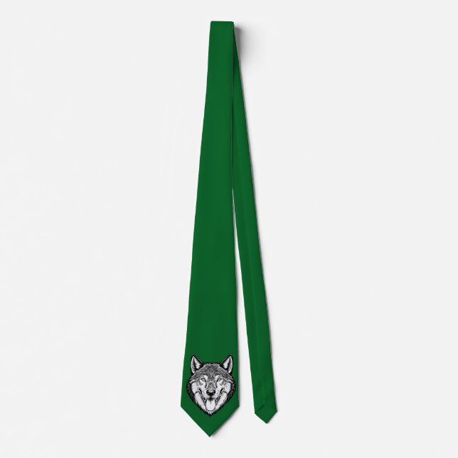 Varghuvud framifrån slips (Framsida)