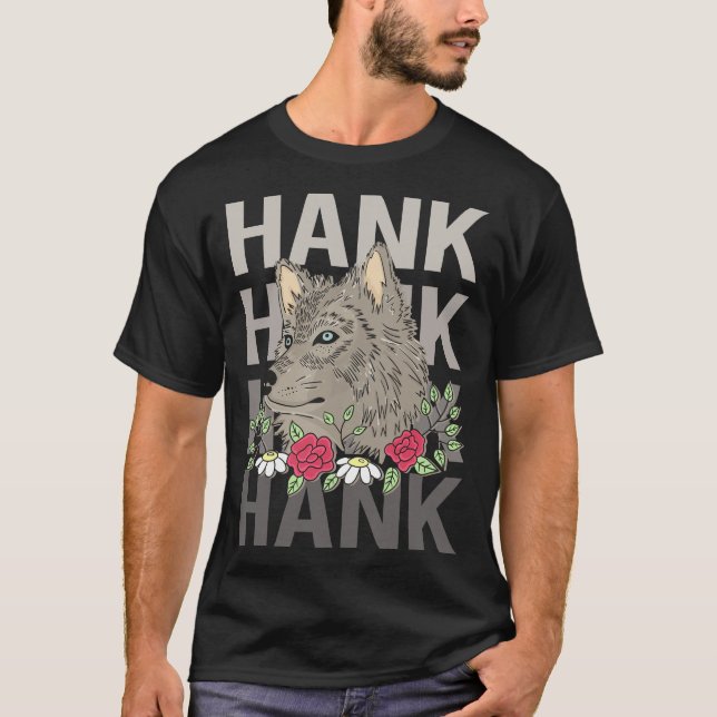 Varghuvud - Hank Namn T Shirt (Framsida)