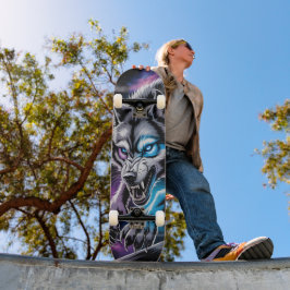 Varghuvud med fletsade tänder Skateboard
