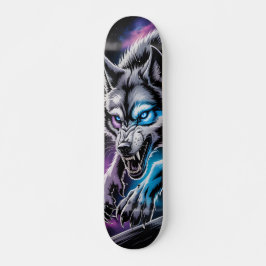 Varghuvud med fletsade tänder Skateboard